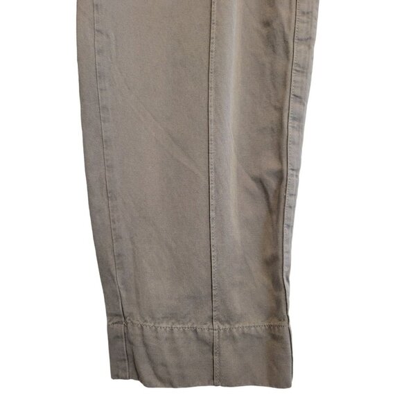 Tommy Hilfiger Olive Army Green Khakis Cargo Capri Pants M Cropped Utility Baggy - Picture 5 of 10